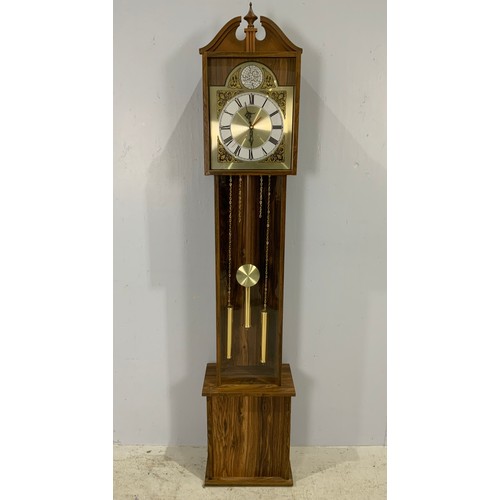 244 - GRANDMOTHER TYPE MODERN TEMPUS FUGIT LONG CASE CLOCK