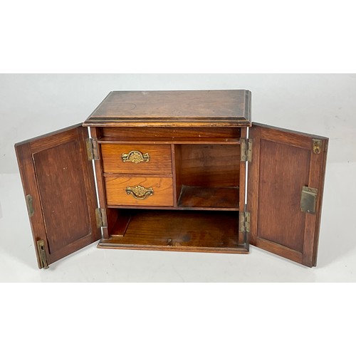 368 - CARVED OAK SMOKERS CABINET