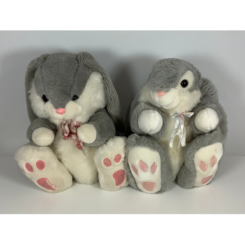 341 - SOFT TOYS LIONS CLUB 2 LARGE SOFT TOYS KEEL TOYS, 2 LARGE SIMOLY SOFT RABBITS, being sold with proce... 