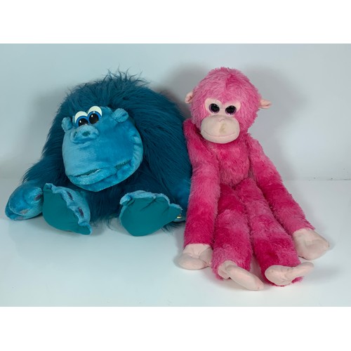 342 - 2 LARGE SOFT TOYS  A BLUE MONSTER ACE NOVELTY TOYS, & A PINK MONKEY being sold with proceeds to the ... 