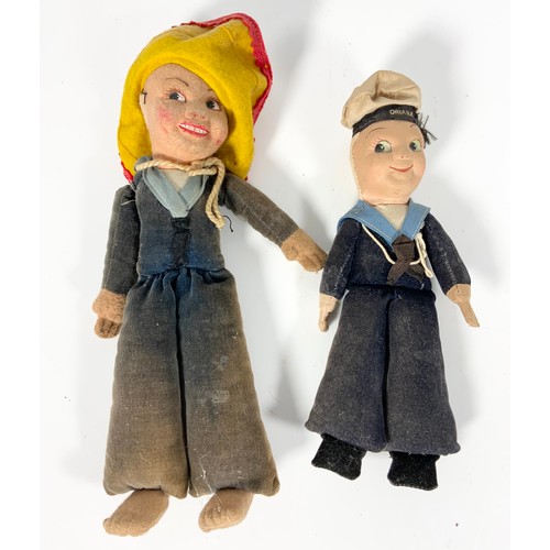 344 - TWO NORAH WELLINGS SAILOR DOLLS