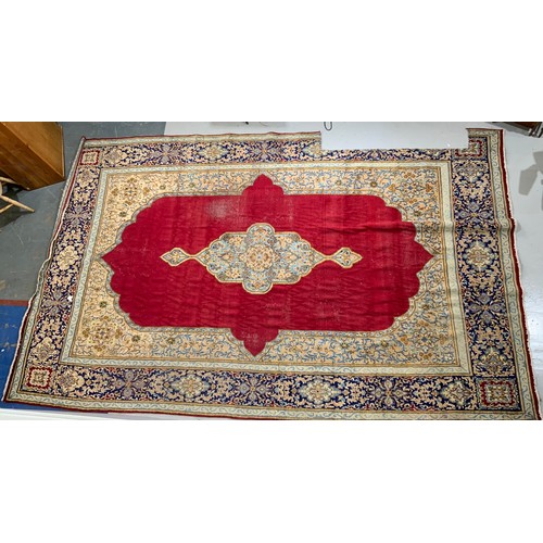 722 - LARGE IRANIAN RED GROUND CARPET 486 cm x 298cm AF