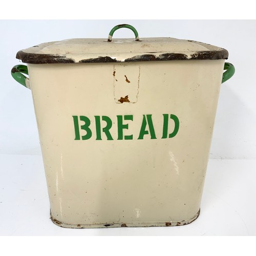 376 - ENAMELLED BREAD BIN