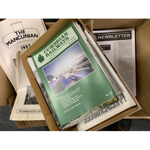 210 - CUMBRIAN RAILWAY PUBLICATIONS & THE MANCUNIAN, & LNWR RAILWAY SOCIETY PUBLICATIONS