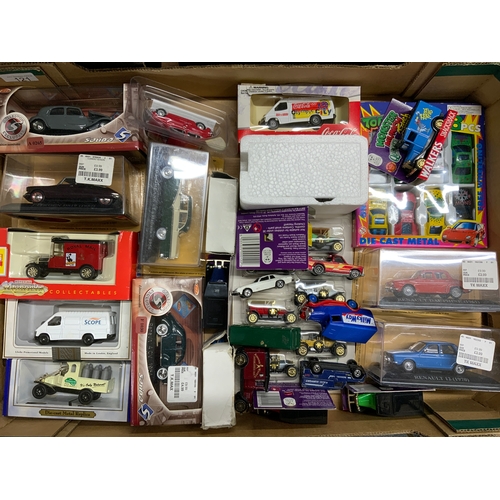 121 - TWO TRAYS OF MIXED DIECAST, 11 BOXED A CENTURY OF CARS SERIES, VARIOUS LLEDO DAYS GONE, TK MAXX BUBB... 