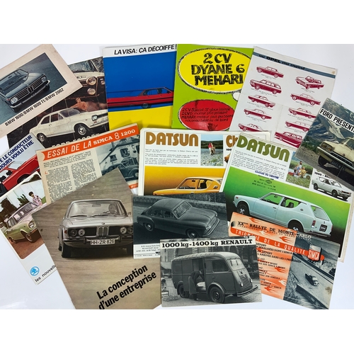 43 - 43 MOTORING BROCHURES, RENAULT VAN 1000 KG-1400 KG, FORD PRESENTE LA CONSUL 315, BMW 1600, MONTE CAR... 