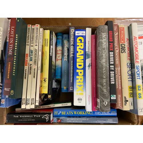 40 - MOTORING BOOKS A GOOD SELECTION OF HARDBACK BOOKS, DRIVERS PROFILES, AUTOMOBILE SPORT 83-85, 81-82, ... 