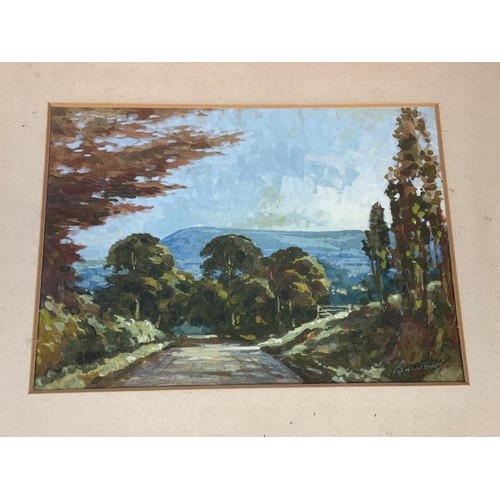 16 - CHARLES BRAVERY WATERCOLOUR ENTITLED ‘GLYNDEBOURNE HILL, EVENING’