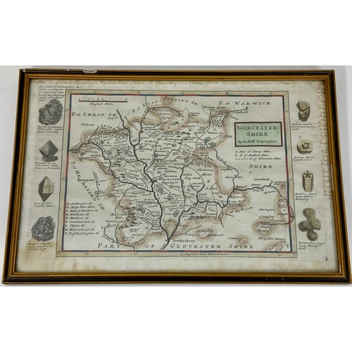 61 - MAP OF NORFOLK ROBERT MORDEN AND MAP OF WORCESTERSHIRE MOLL