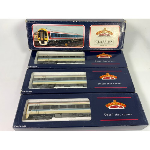 478 - BACHMANN 31-511 CLASS 158 THREE CAR DMU PACK, IN REGIONAL RAILWAYS LIVERY, BOXED