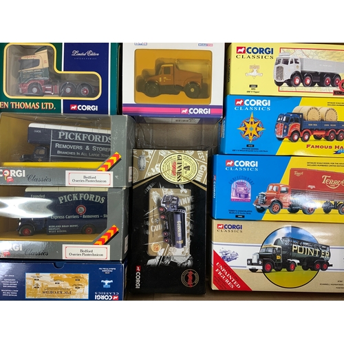 151 - CORGI GOOD BOXED DIECAST MODELS, 10 MODELS BUT INCLUDING SCANIA 4 SERIES KEN THOMAS LIMITED EDITION ... 