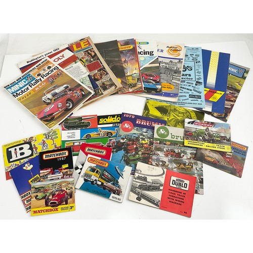 149 - VARIOUS CATALOGUES, INC. MATCHBOX 1965, 1980’S, BRUMM, RIO, SOLIDO, RIO, NZG, BRITAINS MODELS 1965. ... 