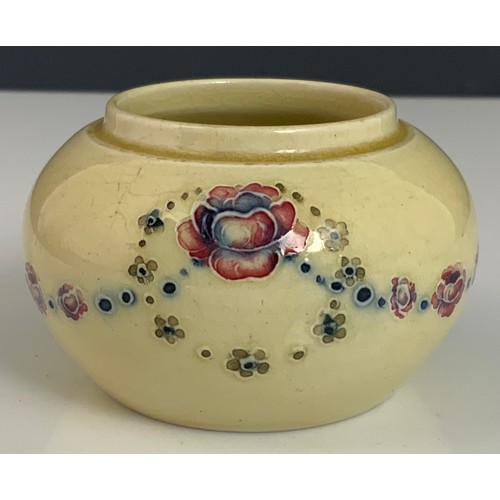 38 - EARLY WILLIAM MOORCROFT ‘FORGET ME NOT’ PATTERN IN THE MANNER OF McINTYRE MARKED W.M. TO THE BASE, A... 