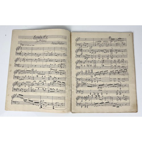 82 - BELIEVED TO BE AN ORIGINAL MANUSCRIPT SHEET MUSIC, ANTHONY HOPKINS SONATA NO.2 DEDICATED TO MICHAEL ... 