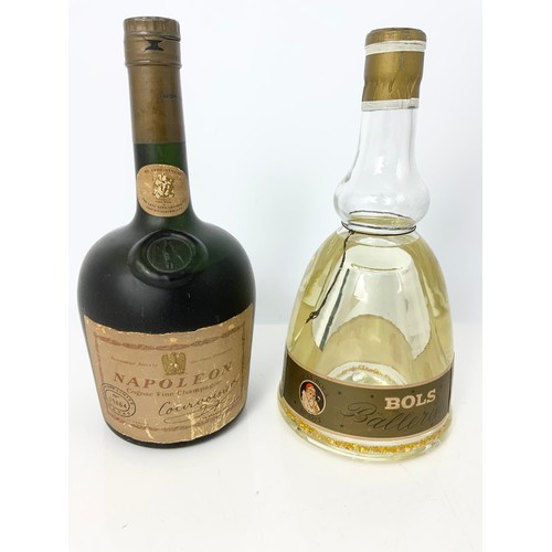 26 - NAPOLEON BRANDY AND A BOTTLE OF BOLS LIQUEUR WITH GOLD LEAF