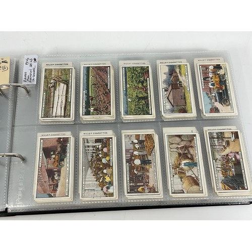 118 - A CIGARETTE CARD ALBUM CONTAINING 26 SETS OF ORIGINAL CARDS, MOSTLY G/VG, CATALOGUE £490+