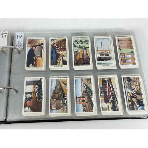 118 - A CIGARETTE CARD ALBUM CONTAINING 26 SETS OF ORIGINAL CARDS, MOSTLY G/VG, CATALOGUE £490+