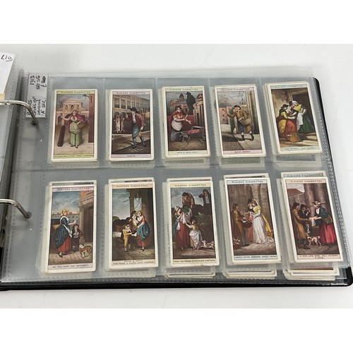 118 - A CIGARETTE CARD ALBUM CONTAINING 26 SETS OF ORIGINAL CARDS, MOSTLY G/VG, CATALOGUE £490+