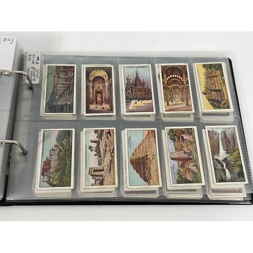 118 - A CIGARETTE CARD ALBUM CONTAINING 26 SETS OF ORIGINAL CARDS, MOSTLY G/VG, CATALOGUE £490+