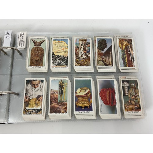 119 - A CIGARETTE CARD ALBUM CONTAINING 26 SETS OF ORIGINAL CARDS, MOSTLY G/VG, CATALOGUE £490+