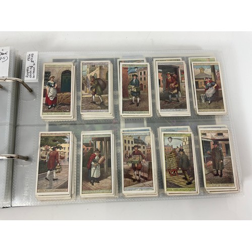 119 - A CIGARETTE CARD ALBUM CONTAINING 26 SETS OF ORIGINAL CARDS, MOSTLY G/VG, CATALOGUE £490+