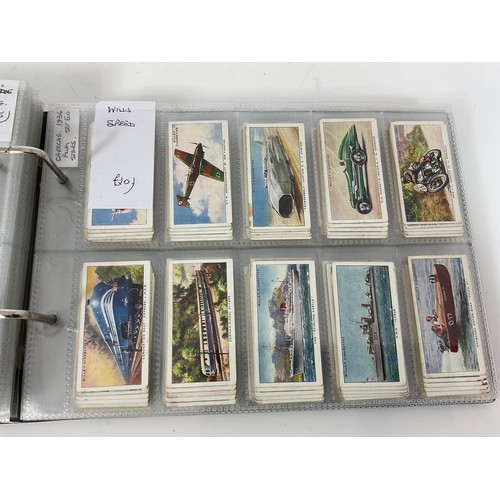 119 - A CIGARETTE CARD ALBUM CONTAINING 26 SETS OF ORIGINAL CARDS, MOSTLY G/VG, CATALOGUE £490+