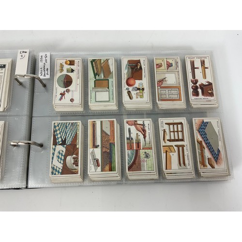 119 - A CIGARETTE CARD ALBUM CONTAINING 26 SETS OF ORIGINAL CARDS, MOSTLY G/VG, CATALOGUE £490+