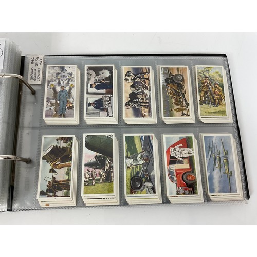 119 - A CIGARETTE CARD ALBUM CONTAINING 26 SETS OF ORIGINAL CARDS, MOSTLY G/VG, CATALOGUE £490+