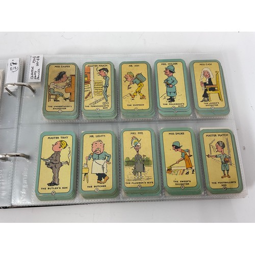 121 - A CIGARETTE CARD ALBUM CONTAINING 25 SETS OF ORIGINAL CARDS, MOSTLY G/VG, CATALOGUE £510+