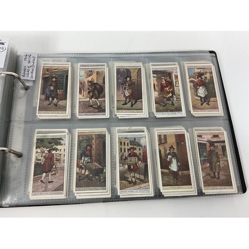 121 - A CIGARETTE CARD ALBUM CONTAINING 25 SETS OF ORIGINAL CARDS, MOSTLY G/VG, CATALOGUE £510+