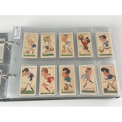 123 - CIGARETTE CARD ALBUM AND CONTENTS, FOOTBALLERS, 7 SETS OF 50, 1 OF 25 PLUS 200+ ODDS, CATALOGUE £900... 