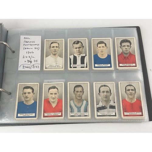 123 - CIGARETTE CARD ALBUM AND CONTENTS, FOOTBALLERS, 7 SETS OF 50, 1 OF 25 PLUS 200+ ODDS, CATALOGUE £900... 