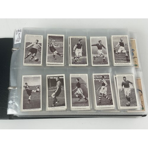 123 - CIGARETTE CARD ALBUM AND CONTENTS, FOOTBALLERS, 7 SETS OF 50, 1 OF 25 PLUS 200+ ODDS, CATALOGUE £900... 