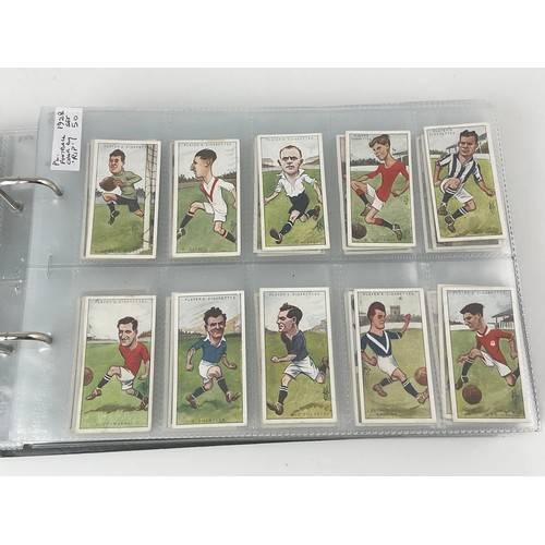 123 - CIGARETTE CARD ALBUM AND CONTENTS, FOOTBALLERS, 7 SETS OF 50, 1 OF 25 PLUS 200+ ODDS, CATALOGUE £900... 