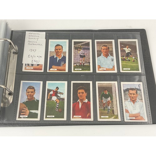 123 - CIGARETTE CARD ALBUM AND CONTENTS, FOOTBALLERS, 7 SETS OF 50, 1 OF 25 PLUS 200+ ODDS, CATALOGUE £900... 