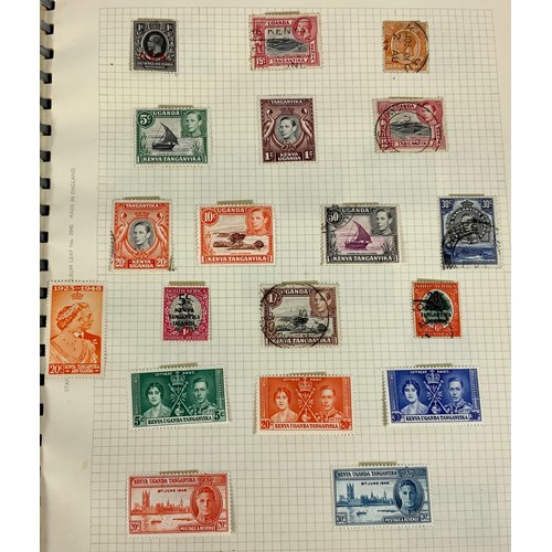 209 - STAMP INTEREST AN ALBUM OF MIXED COMMONWEALTH KG6TH TO 1/- INC FALKLAND DEPENDENCIES, HONG KONG ETC