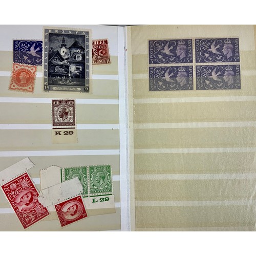 248 - STAMP INTEREST A SMALL BUT V GOOD STOCK BOOK, NOTED GB 10/- SG478B UNMTD PAIR SG478 FU, 478C X3 MINT... 