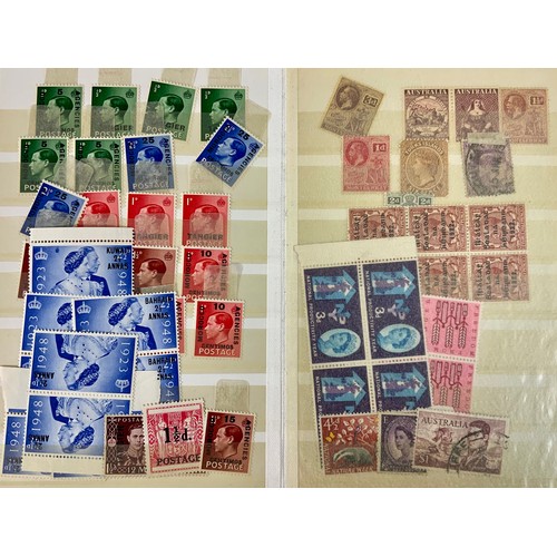 248 - STAMP INTEREST A SMALL BUT V GOOD STOCK BOOK, NOTED GB 10/- SG478B UNMTD PAIR SG478 FU, 478C X3 MINT... 