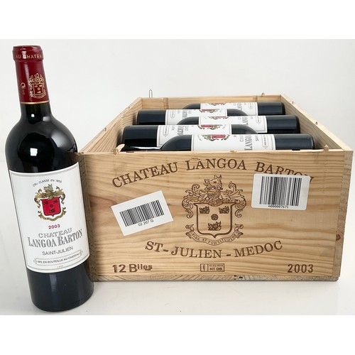 83 - CASE OF 12 BOTTLES 2003 CHATEAU LANGOA-BARTON