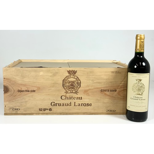 91 - CASE OF 12 BOTTLES 2002 CHATEAU GRUAUD LAROSE ST JULIEN 2EME CRU CLASSE