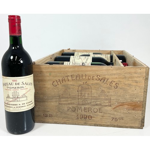 102 - ONE CASE – 12 BOTTLES CHATEAUX DE SALES POMEROL 1990