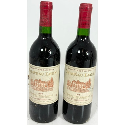 71 - FOUR BOTTLES CHATEAUX CLEMENT 1998 AND TWO BOTTLES CHATEAUX LEON 1998