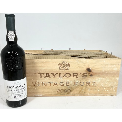 48 - SIX BOTTLES TAYLORS VINTAGE PORT 2000