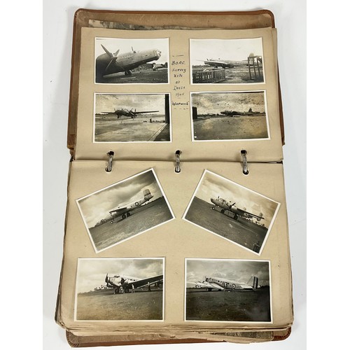 146 - FASCINATING PHOTOGRAPH ALBUM RAF WARTIME WEST AFRICA INC. AIRCRAFT, NATIVE LIFE, FUNERAL CEREMONIES,... 