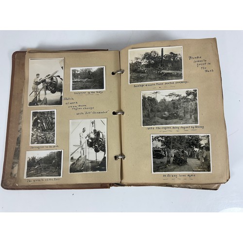 146 - FASCINATING PHOTOGRAPH ALBUM RAF WARTIME WEST AFRICA INC. AIRCRAFT, NATIVE LIFE, FUNERAL CEREMONIES,... 