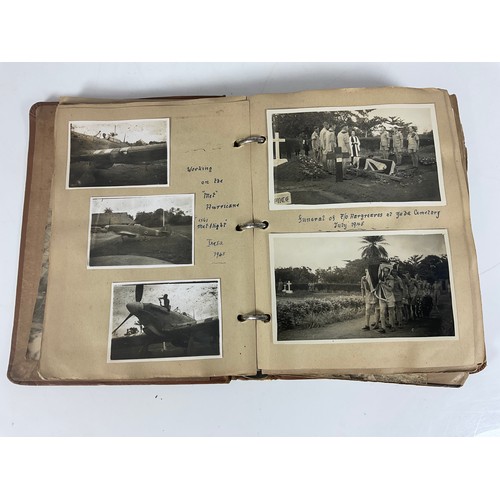 146 - FASCINATING PHOTOGRAPH ALBUM RAF WARTIME WEST AFRICA INC. AIRCRAFT, NATIVE LIFE, FUNERAL CEREMONIES,... 