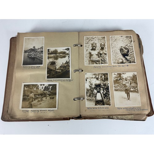 146 - FASCINATING PHOTOGRAPH ALBUM RAF WARTIME WEST AFRICA INC. AIRCRAFT, NATIVE LIFE, FUNERAL CEREMONIES,... 