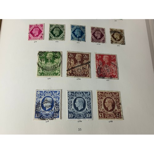 241 - STAMP INTEREST, A, GB WINDSOR ALBUM, FEW PICKINGS, 1939 DARK 10/ MINT, 1948 SW MINT £1, 1951 £1 MINT... 