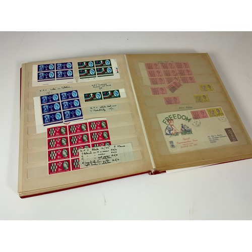 242 - STAMPS- REWD STOCK BOOK, GB QEII EARLY SET AND FIRST DAY COVERS INC. 1967 PARLIAMENTARY, 1960 G10, 1... 