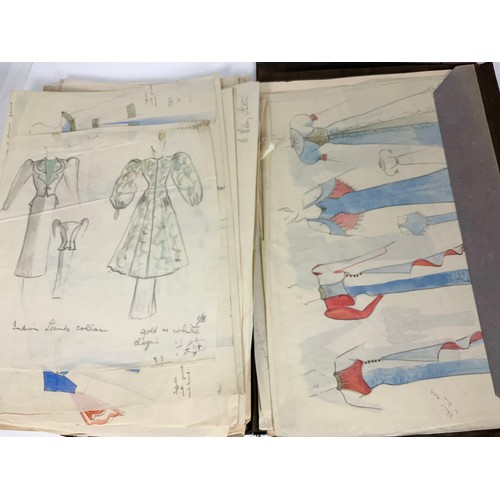 45 - A PORTFOLIO OF SKETCHES MOSTLY DRESS DESIGNS AND STILL LIFE RELATED TO THE MORLEY DRESS STUDIOS